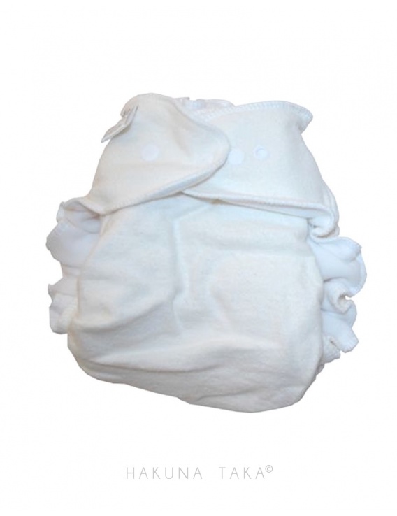 Sac de transport imperméable blanc pour couches lavables : Lulu nature